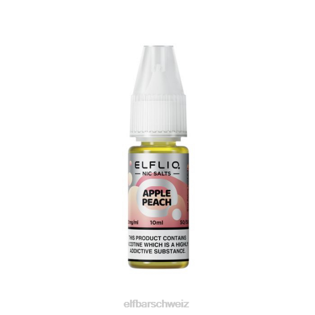 Elfbar Elfliq Apfel-Pfirsich-Nic-Salze – 10 ml – 10 mg/ml 844PZ219