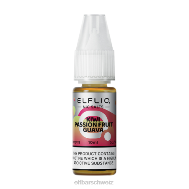 Elfbar Elfliq Kiwi-Passionsfrucht-Guava-Nic-Salze – 10 ml – 20 mg/ml 844PZ210