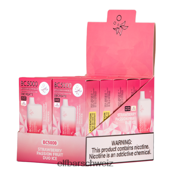 ELFBAR Erdbeer-Passionsfrucht-Duo-Eis BC5000 für Verbraucher – 50 mg – einzeln X2DRZ28