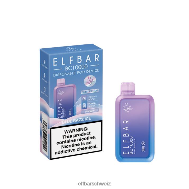 Bester Geschmack Einweg-Vape BC10000 Top-Verkauf blaues Razz-Eis ELFBAR 8T2RT10