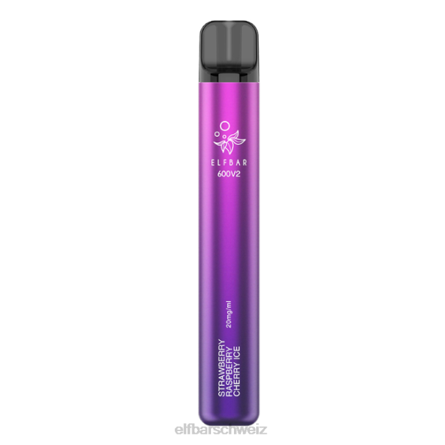Elfbar 600v2 Einweg-Vaporizer – 20 mg 844PZ18 Erdbeer-Himbeer-Kirsch-Eis