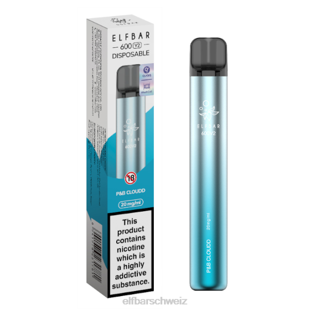 Elfbar 600v2 Einweg-Vaporizer – 20 mg 844PZ25 P&B-Wolke