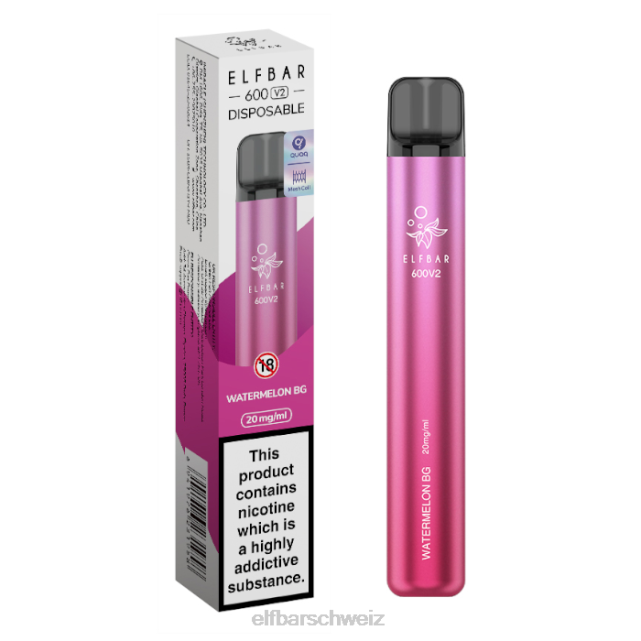 Elfbar 600v2 Einweg-Vaporizer – 20 mg 844PZ27 Wassermelone bg