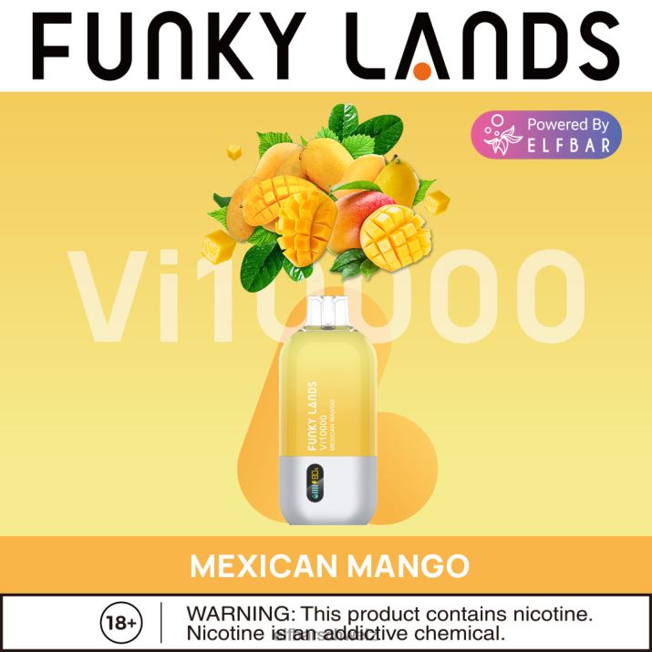 Funky Lands Best Flavour Einweg-Vape VI10000 Top-Ausverkauf mexikanische Mango ELFBAR 8T2RT157