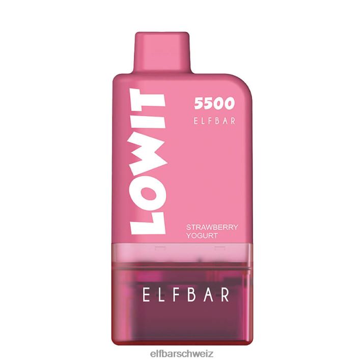Vorgefülltes Pod-Kit Lowit 5500 2% Nic Erdbeerjoghurt ELFBAR 8T2RT132