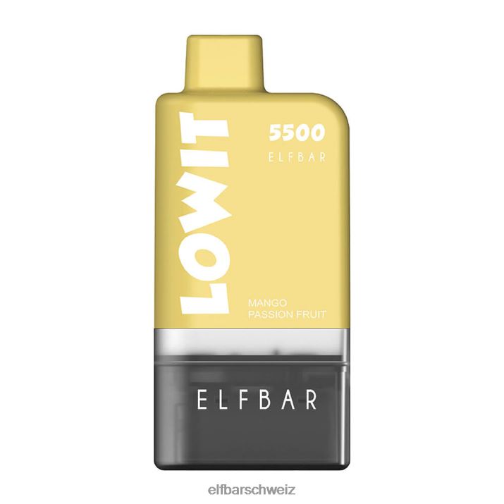 Vorgefülltes Pod-Kit Lowit 5500 2% Nic Mango-Passionsfrucht ELFBAR 8T2RT131
