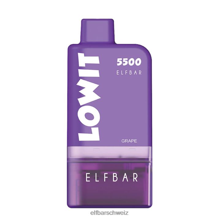 Vorgefülltes Pod-Kit Lowit 5500 2% Nic Traube ELFBAR 8T2RT128