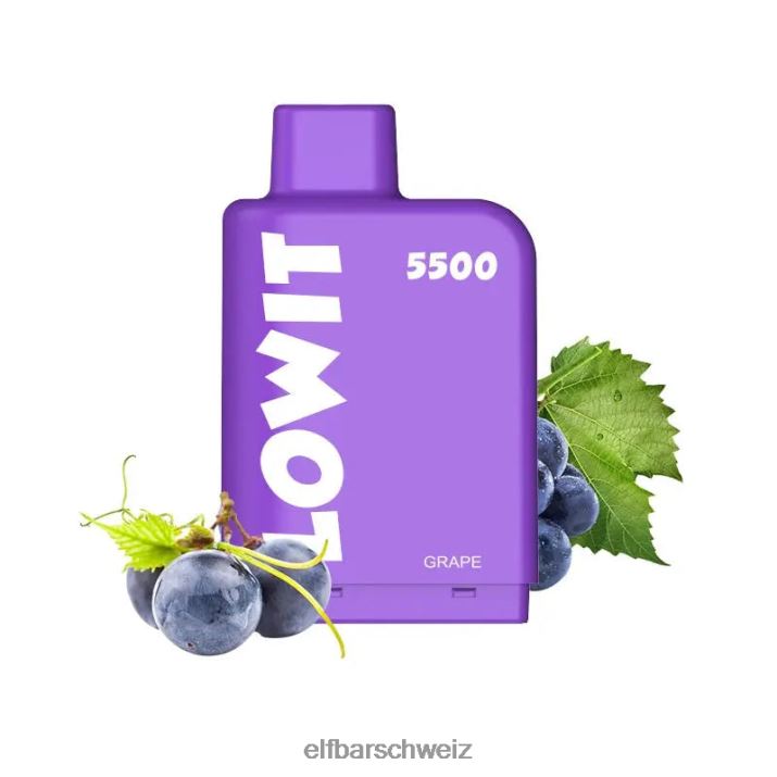 vorgefüllte Kapsel Lowit 5500 Züge 2% Nic gemischte Beeren ELFBAR 8T2RT143